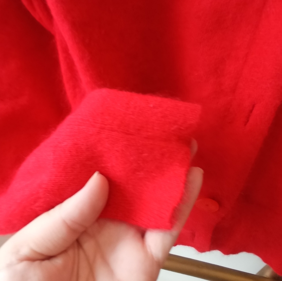 ♥️ Korean Hot Red Fluffy Cardigan - Picture 7 of 8
